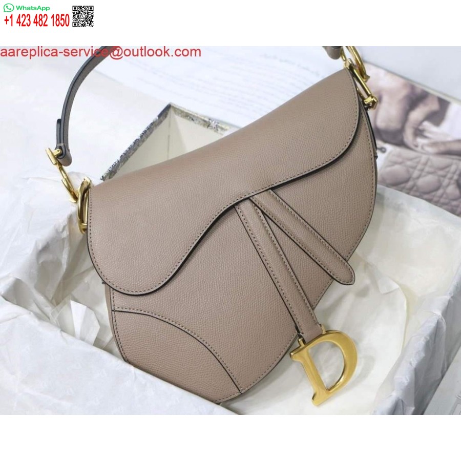 реплика Dior M0446 чанта за дисаги Dior сива зърнеста телешка кожа