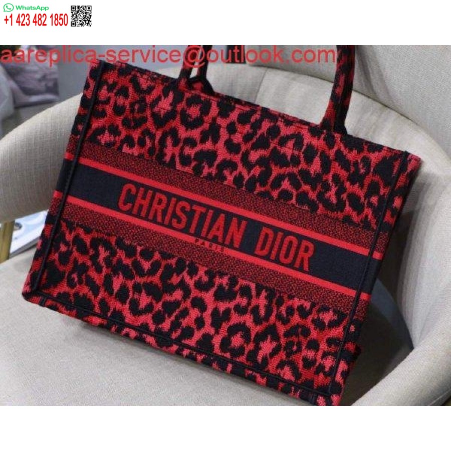 Replika Dior M1296, Kleine Dior-Buchtasche, Himbeer-Pop-Mizza-Stickerei
