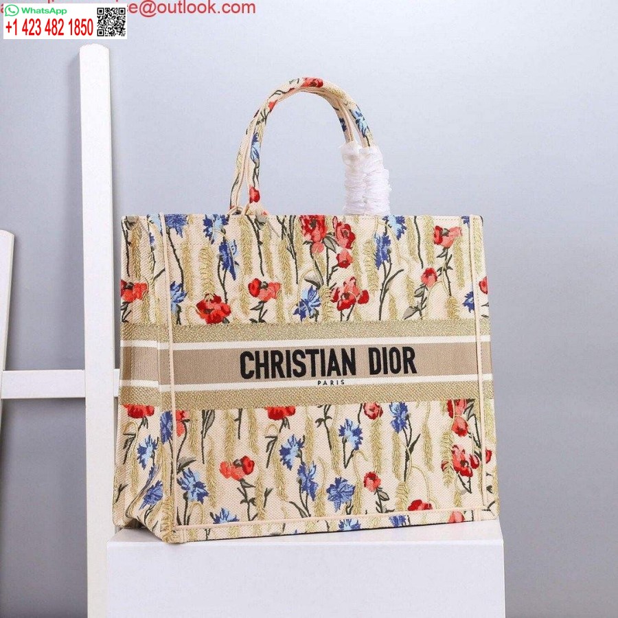 Replica Dior M1296 Borsa Per Libri Christian Dior Piccola Beige Multicolork