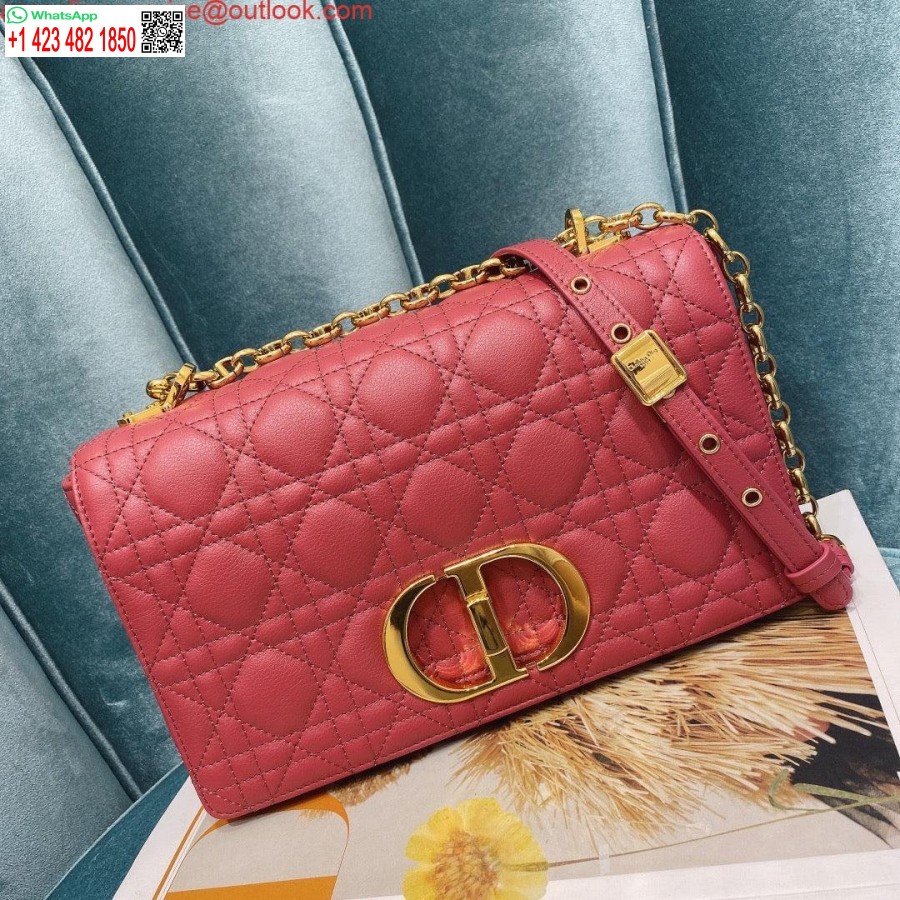 чанта Dior Medium Caro телешка кожа M9242 червена