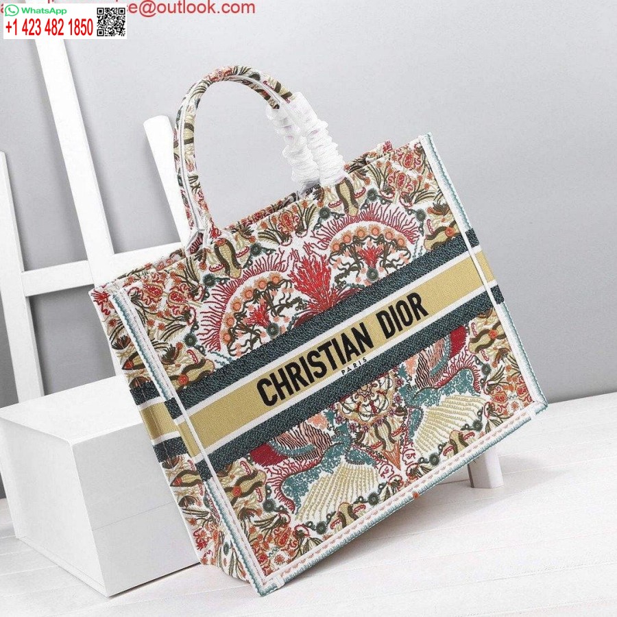 Replica Dior M1286 Borsa A Libro Christian Dior Multicolor Rosso E Verde