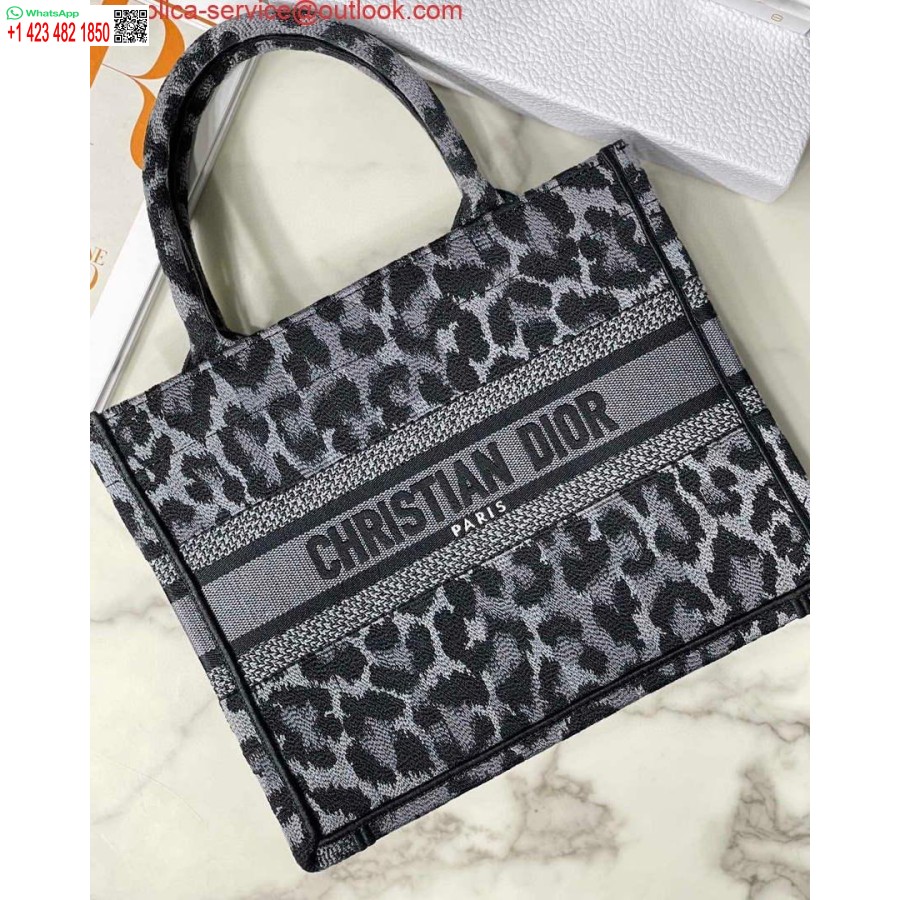 Replica Dior M1265 Piccola Borsa A Libro Grigio Ricamo Mizza Multicolor