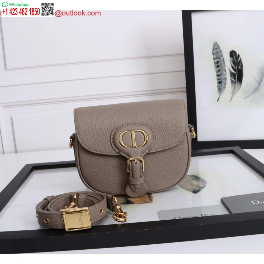 реплика Dior M9317 кръстосано тяло малка чанта Bobby Dior Pacific Grey кутия телешка кожа