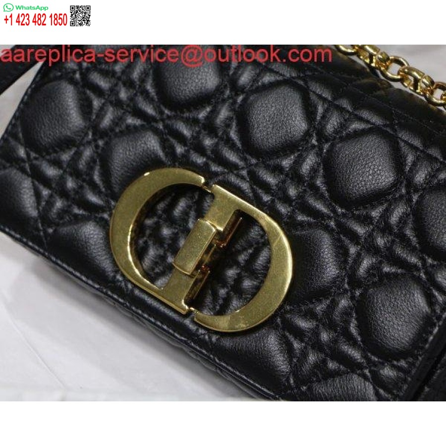 реплика Dior M9241 Dior малка чанта Dior Caro черна