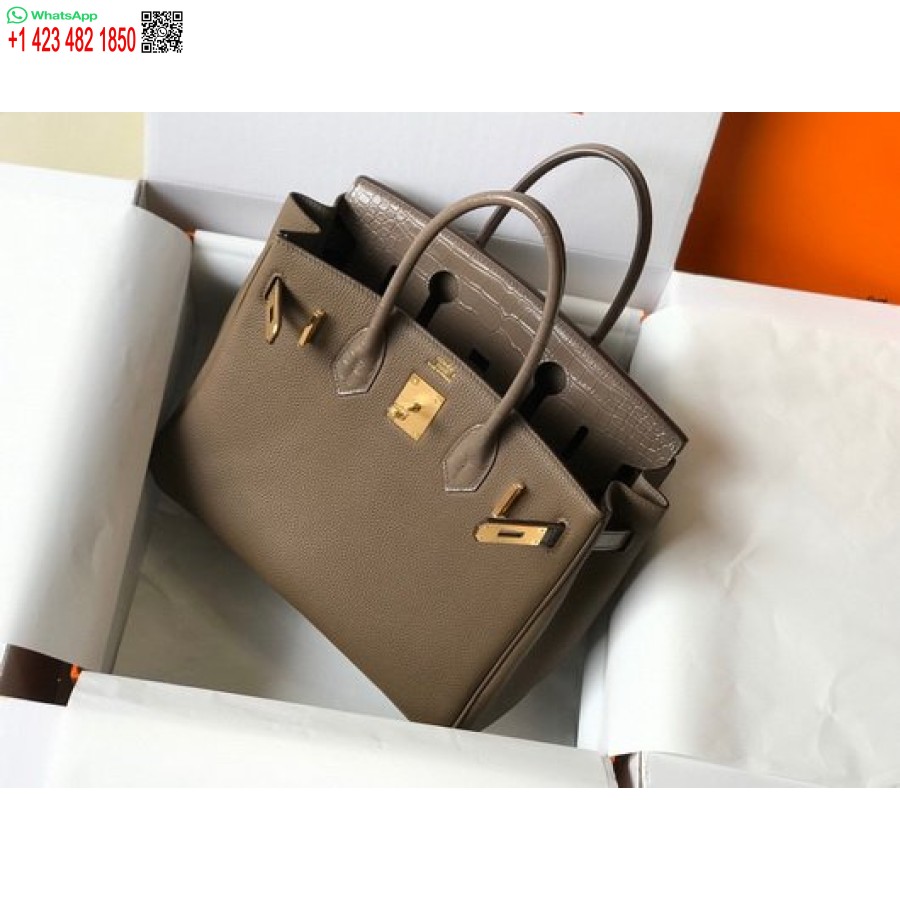реплика на чанти Hermes Birkin дизайнерска чанта Hermes Tote кожа Togo 28330