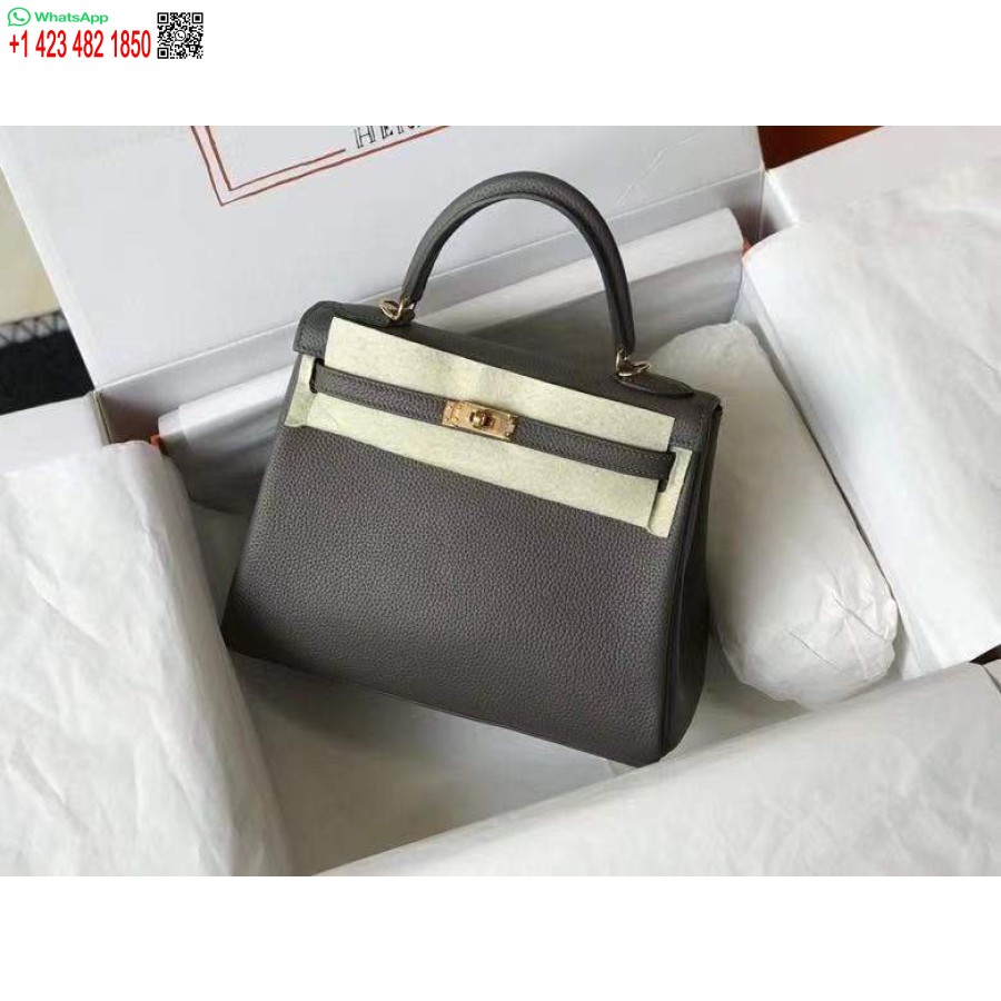 Replica Hermes Kelly Danse 28 Cm Di Borsa In Pelle Togo 20339 Grigio Peltro