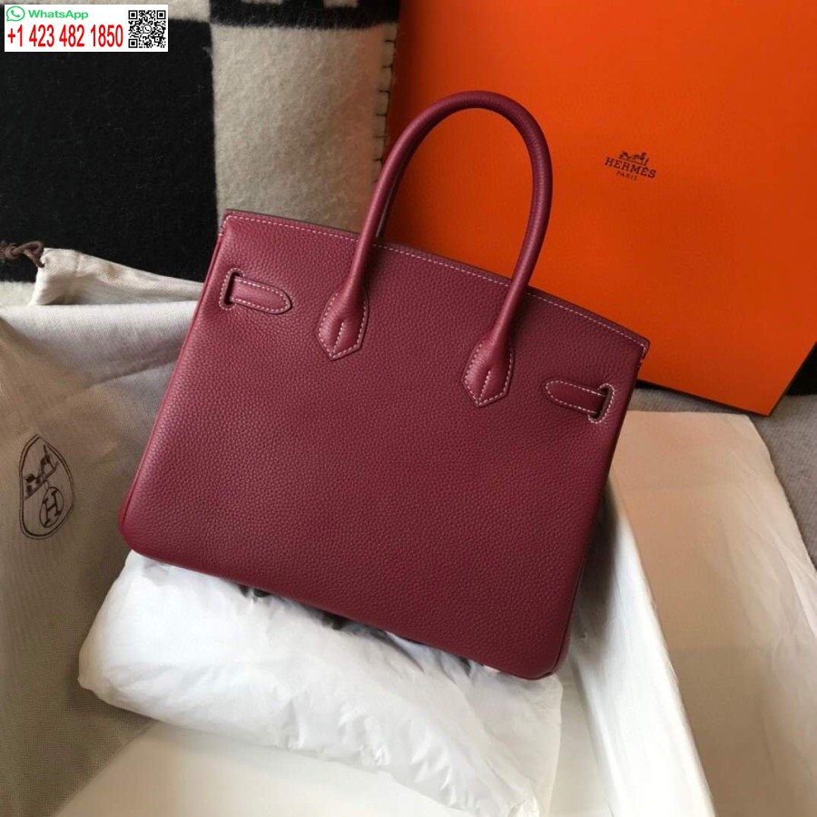 Replik Hermes Birkin Designer-Einkaufstasche Togo Leder 28343 Weinrot