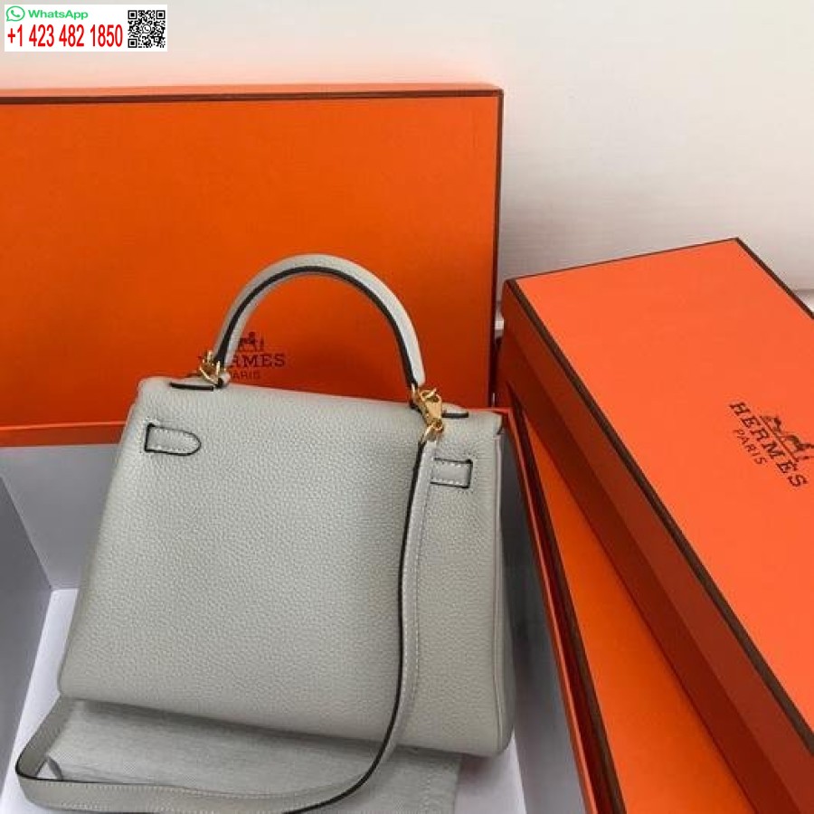 Replica Hermes Kelly Danse 20308 Borsa A Tracolla Firmata Tote Grigia