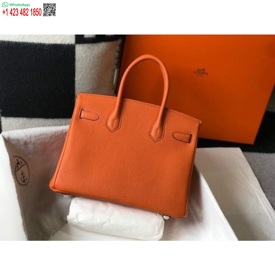 Replik Hermes Birkin Designer-Einkaufstasche Togo Leder 28342 Orange