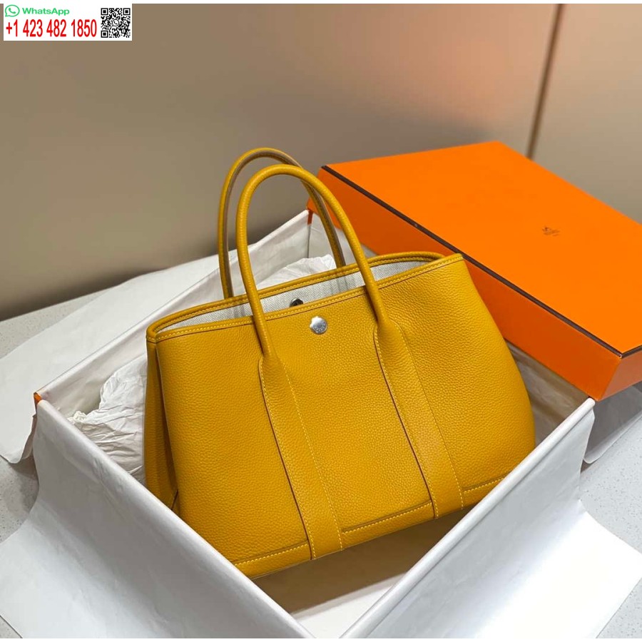 реплика чанта Hermes Yellow Clemence градинско парти 30 см H239041