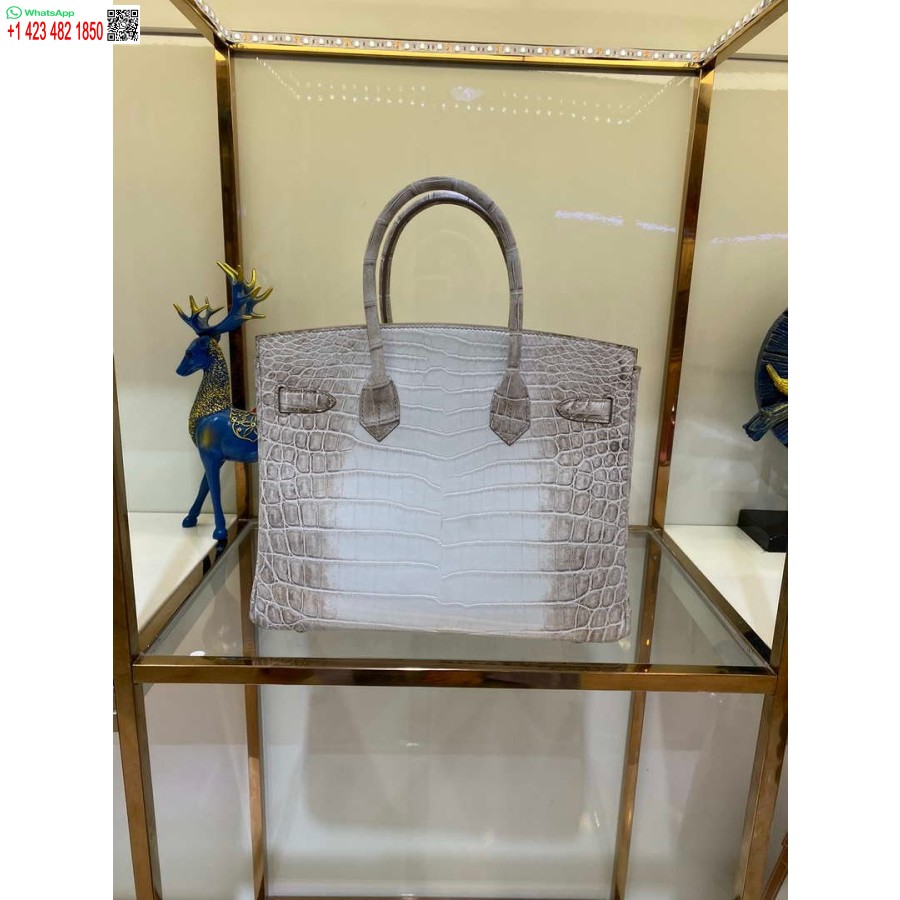 реплика на дизайнерска чанта Hermes Birkin от хималайска крокодилска кожа H99820