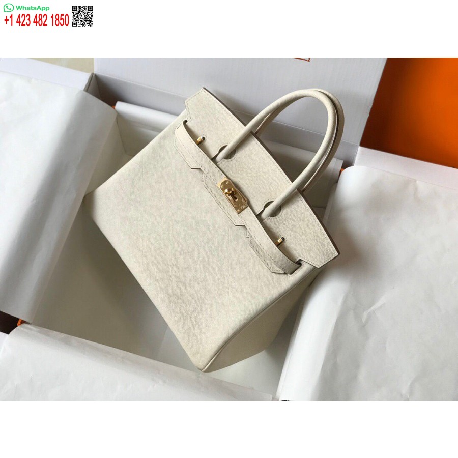 Replik Hermes Birkin Designer-Einkaufstasche Epsom-Leder 28355 Weiß