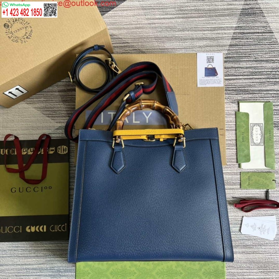 Replica Gucci 678842 Borsa Tote Media Diana Blu