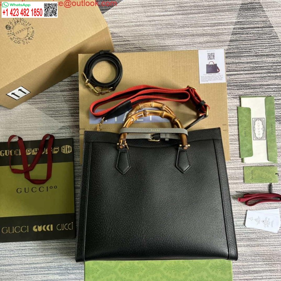Replica Gucci 678842 Borsa Tote Media Diana Nera