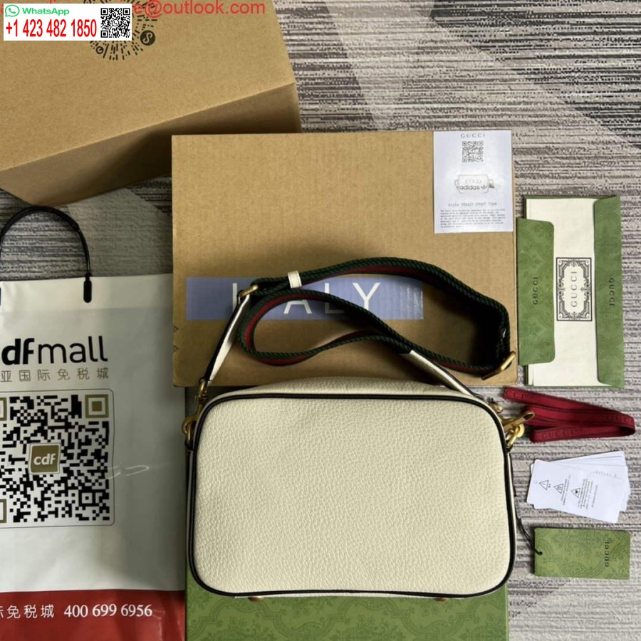 Replica Borsa A Tracolla Piccola Adidas X Gucci 702427 In Pelle Bianca