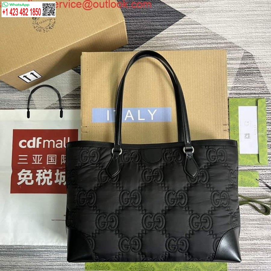 реплика Gucci 631685 Ophidia Gg средна черна чантичка