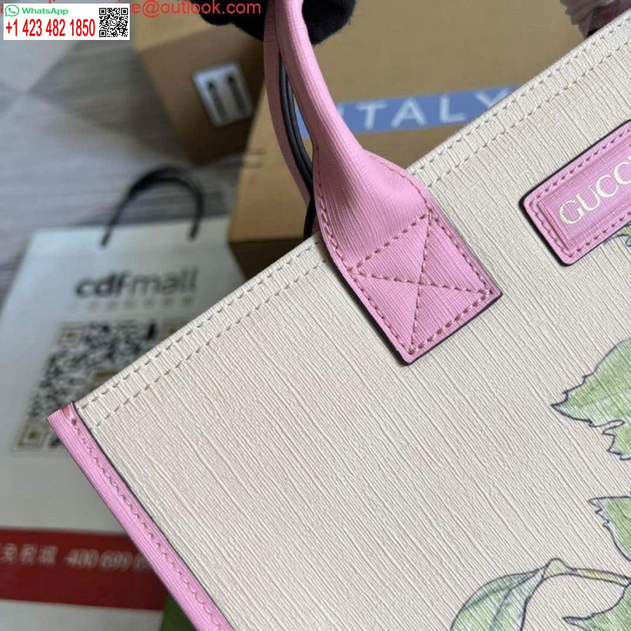 Replica Gucci 550763 Borsa Tote Grande Con Stampa Fata Per Bambini Rosa