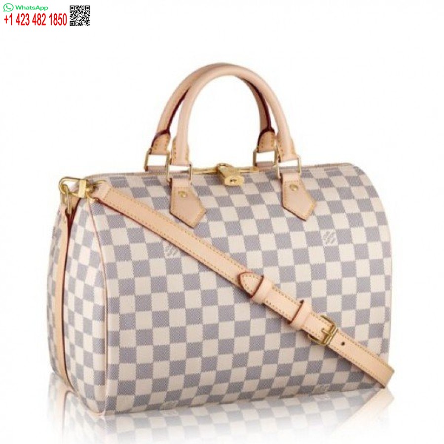 Replik Louis Vuitton Speedy Bandouliere 30 Tasche Damier Azur N41373 Blv053