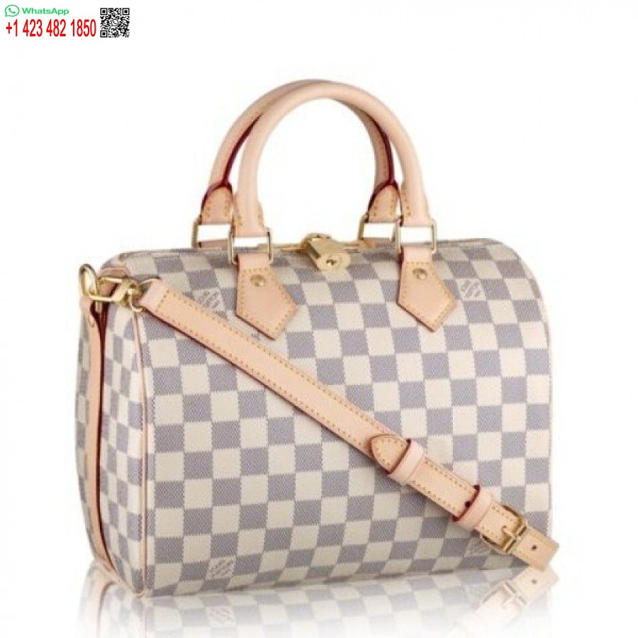 Replik Louis Vuitton Speedy Bandouliere 25 Tasche Damier Azur N41374 Blv052