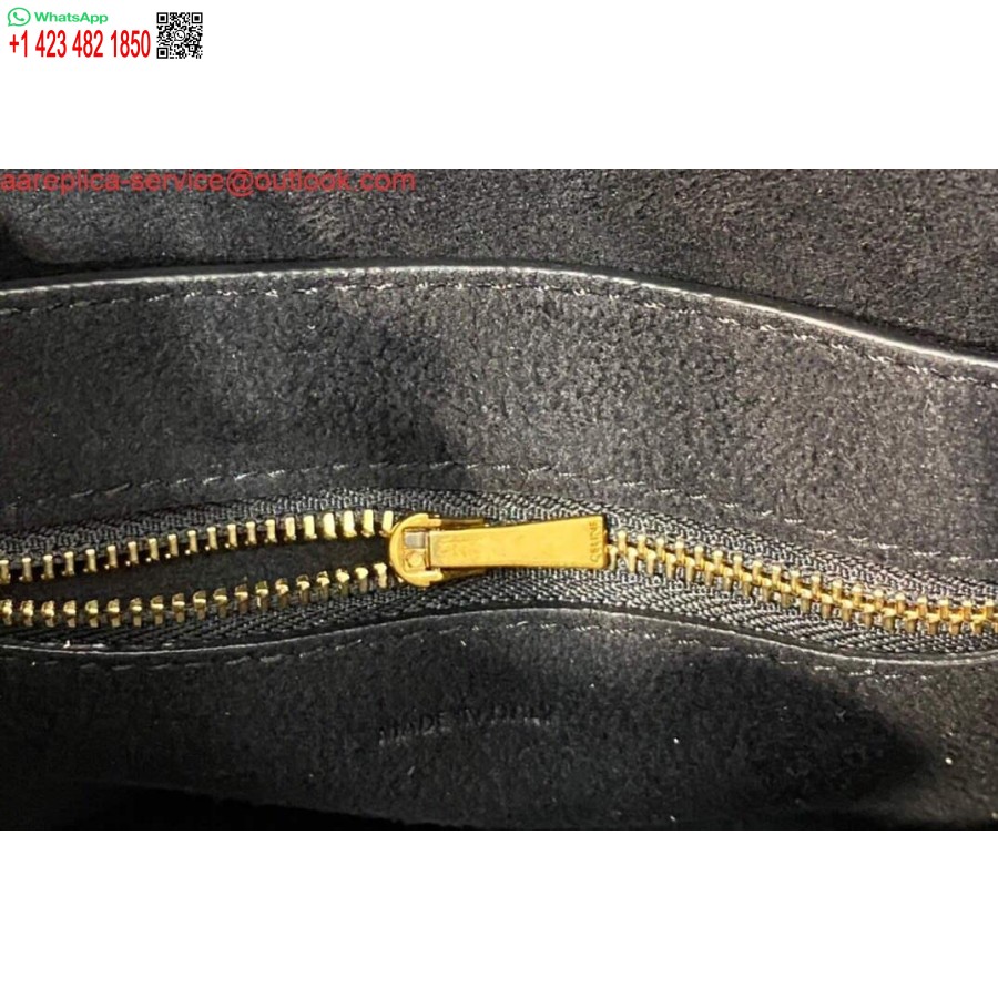ماکت سلین 178303 کیسه سطلی کوچک در رنگ مشکی پوست گوساله نرم