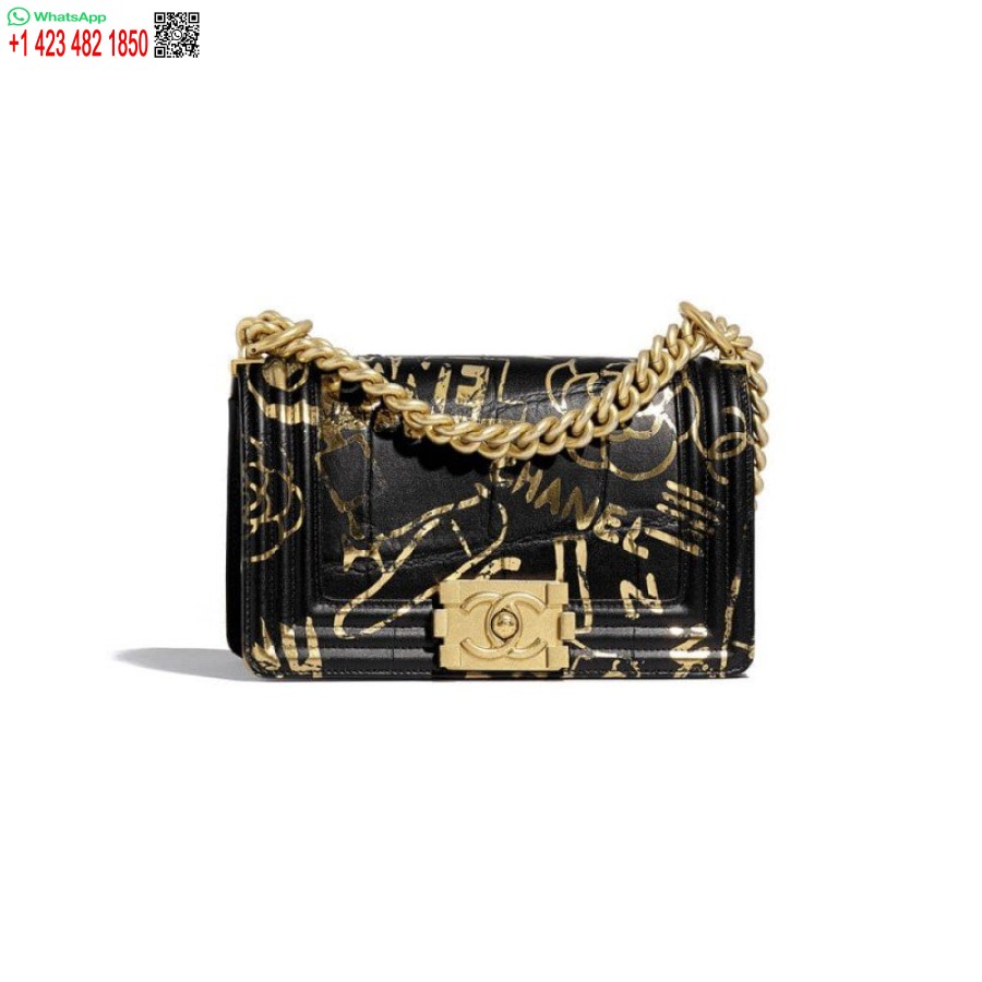 Replika Chanel Kisfiú Chanel Uk 1:1 Tükör Kézitáska A67085 Arany