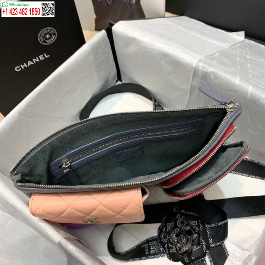 Réplica De Chanel Réplica De Estuches De Piel De Cordero Con Accesorios Mejor Ap1054 Gris. Rosa. Morado Y Amp; Rosa Claro