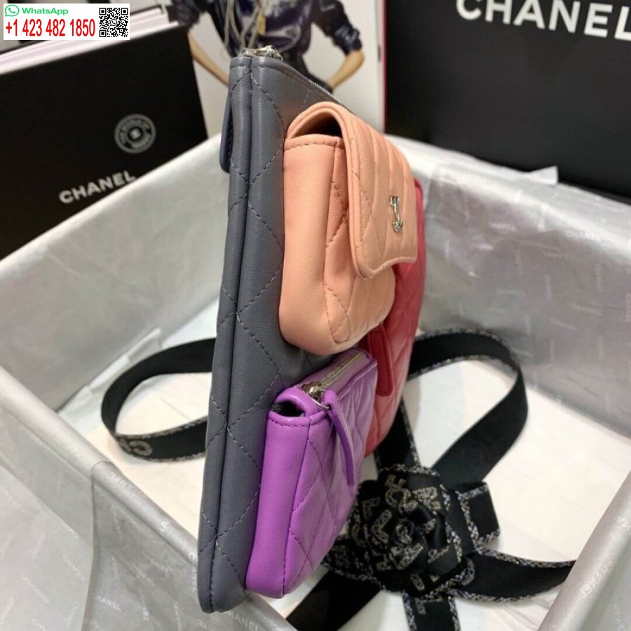Réplica De Chanel Réplica De Estuches De Piel De Cordero Con Accesorios Mejor Ap1054 Gris. Rosa. Morado Y Amp; Rosa Claro