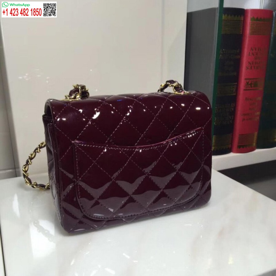 Replica Chanel In Pelle Verniciata 17 Cm Repliche Classiche Borsa Con Patta Di Lusso 1115