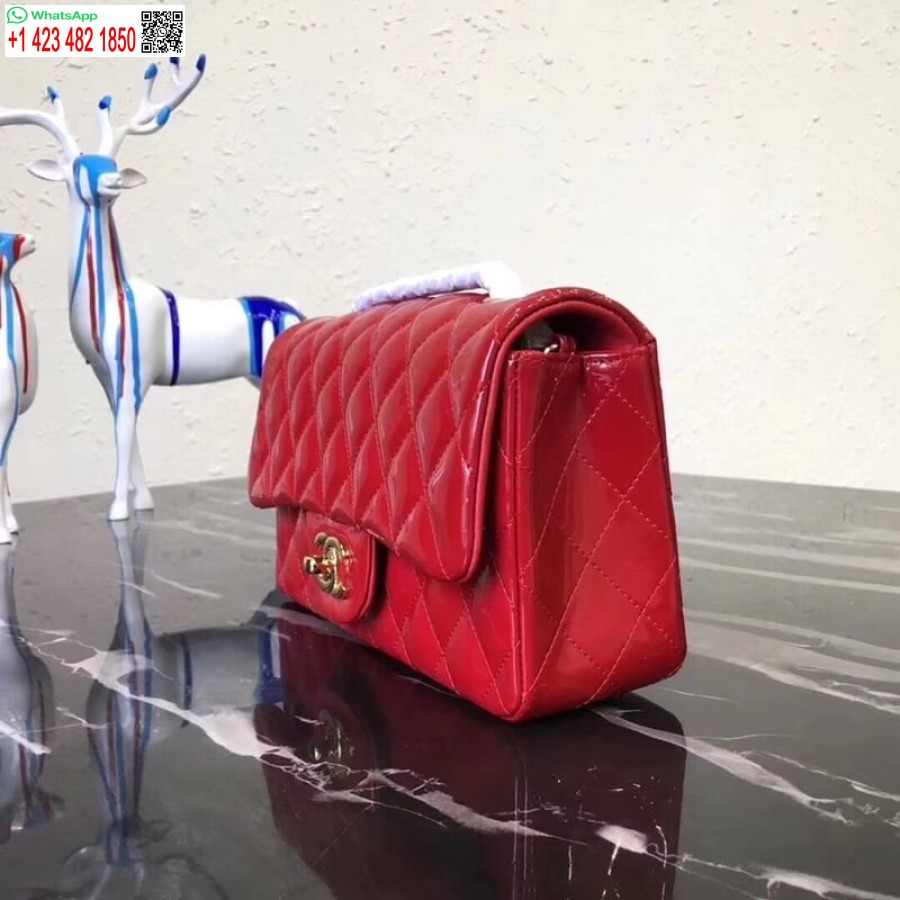 Replica Chanel Pantent Ispirato Borsa In Pelle All'ingrosso Con Patta Classica Da 20 Cm 1116