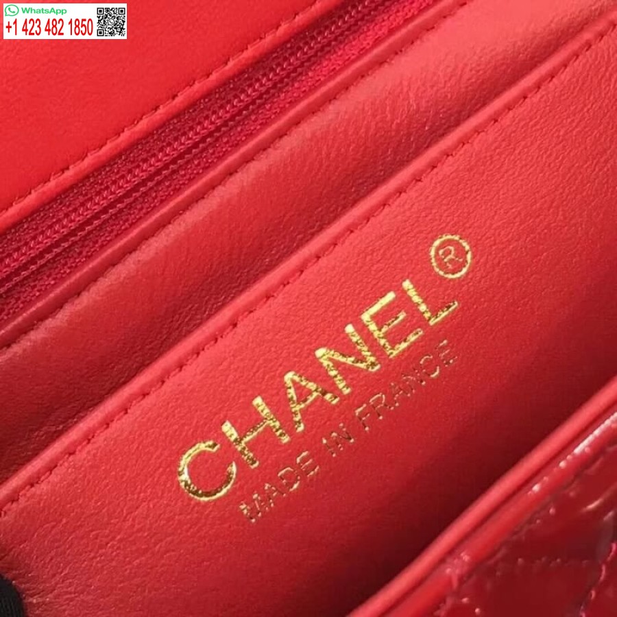 Replica Chanel Pantent Ispirato Borsa In Pelle All'ingrosso Con Patta Classica Da 20 Cm 1116
