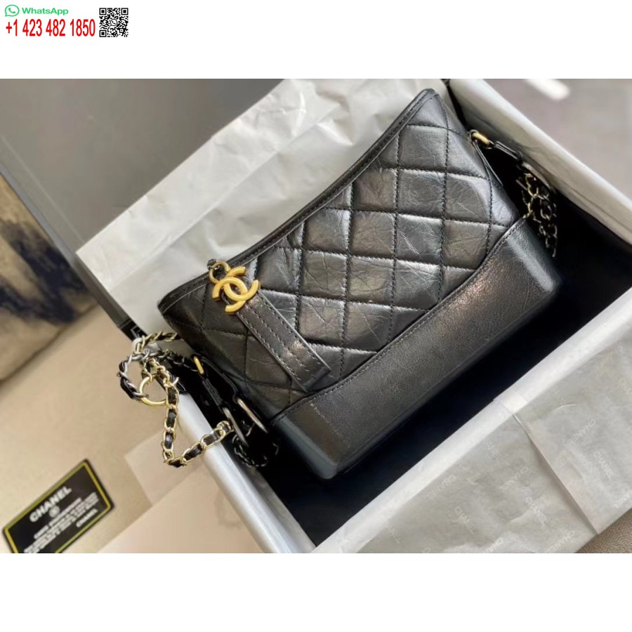 реплика Chanel Gabrielle Aaa+ малка чанта Hobo A91810 висока черна