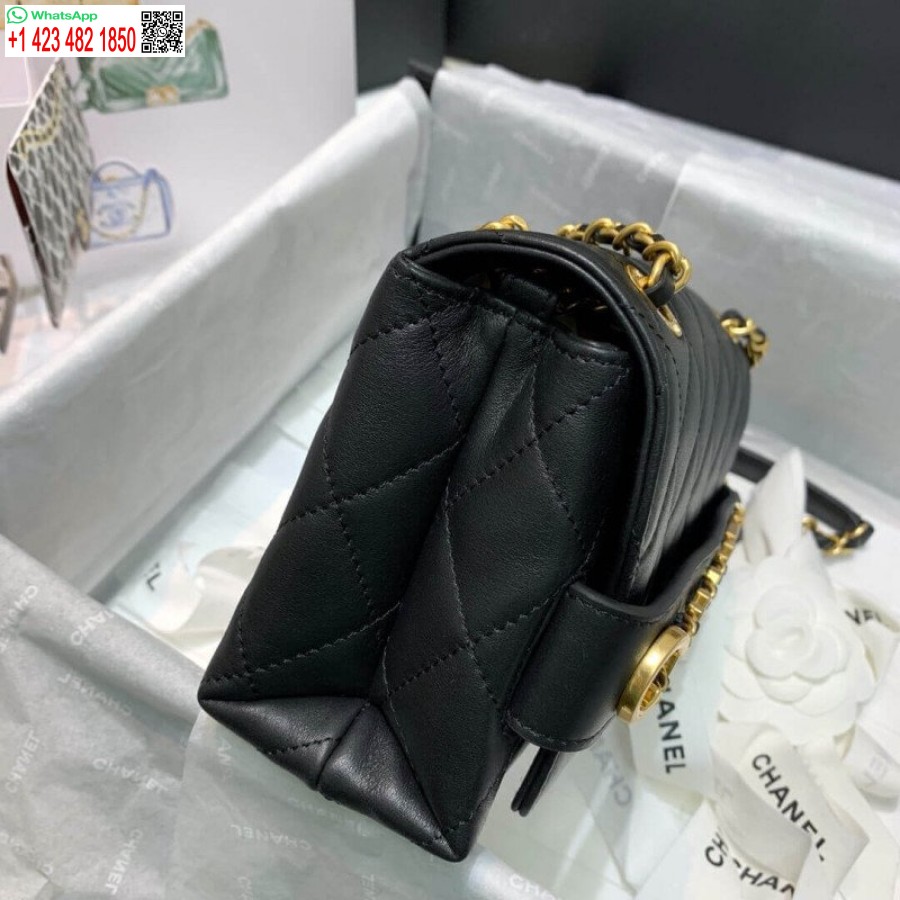 Replica Chanel Edessä Luksuslogo Pieni Läppä Korkealaatuinen Laukku As1490