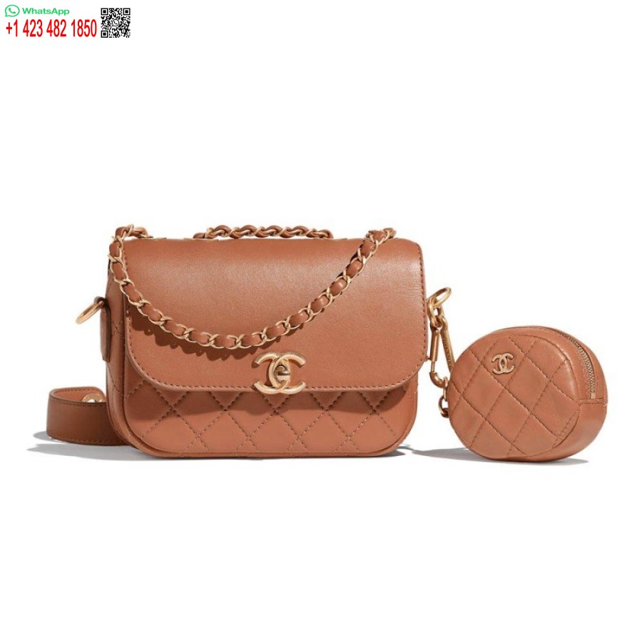 реплика на чанта с капак на Chanel & вдъхновено висококачествено портмоне за монети As1094