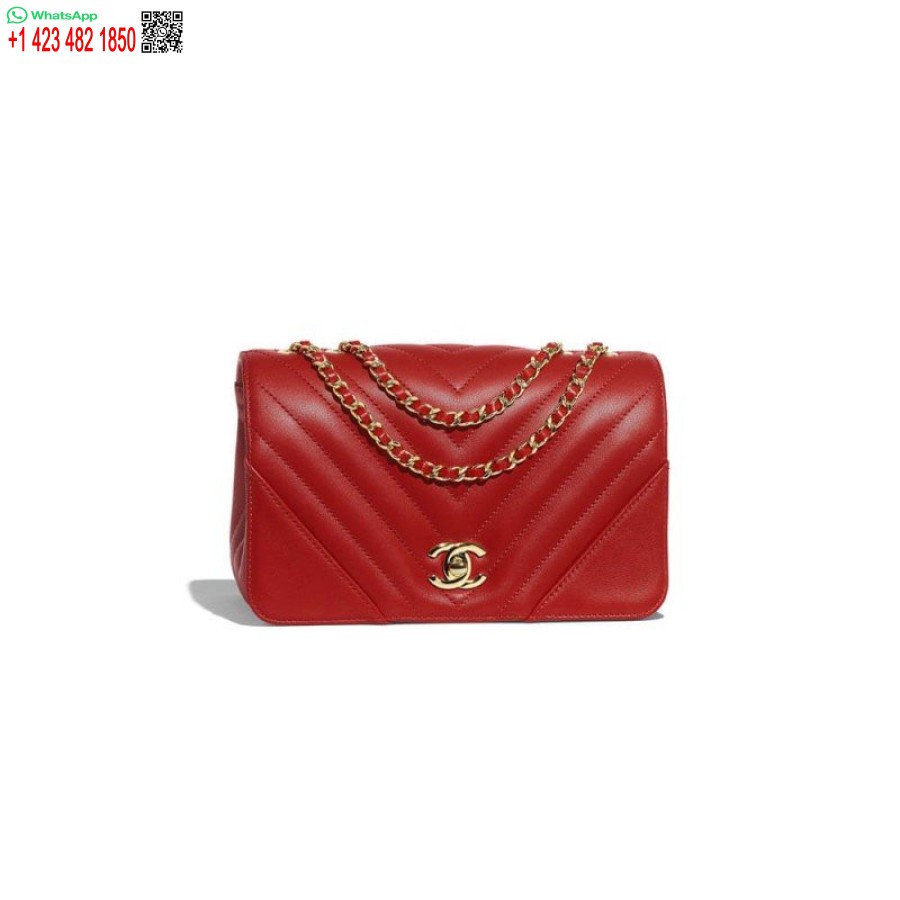 реплика евтина чанта от телешка кожа на Chanel с мини капак A91586