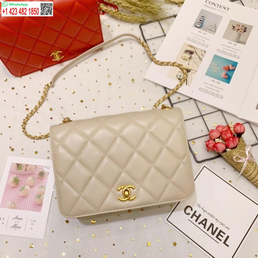 реплика на реплики на реплики от телешка кожа на Chanel с един капак, луксозна чанта As8869