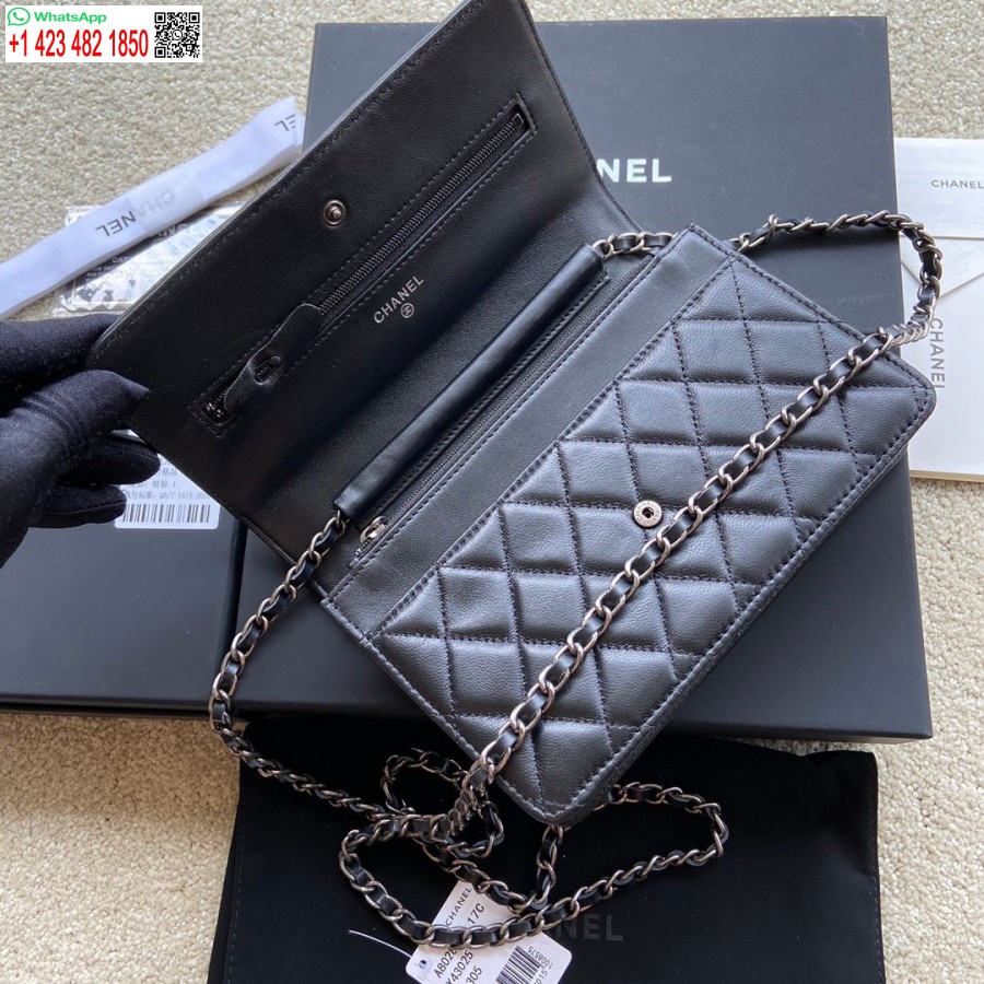 Replică Portofel De Modă Cu Lanț Chanel Geantă De Umăr Ieftină A80287