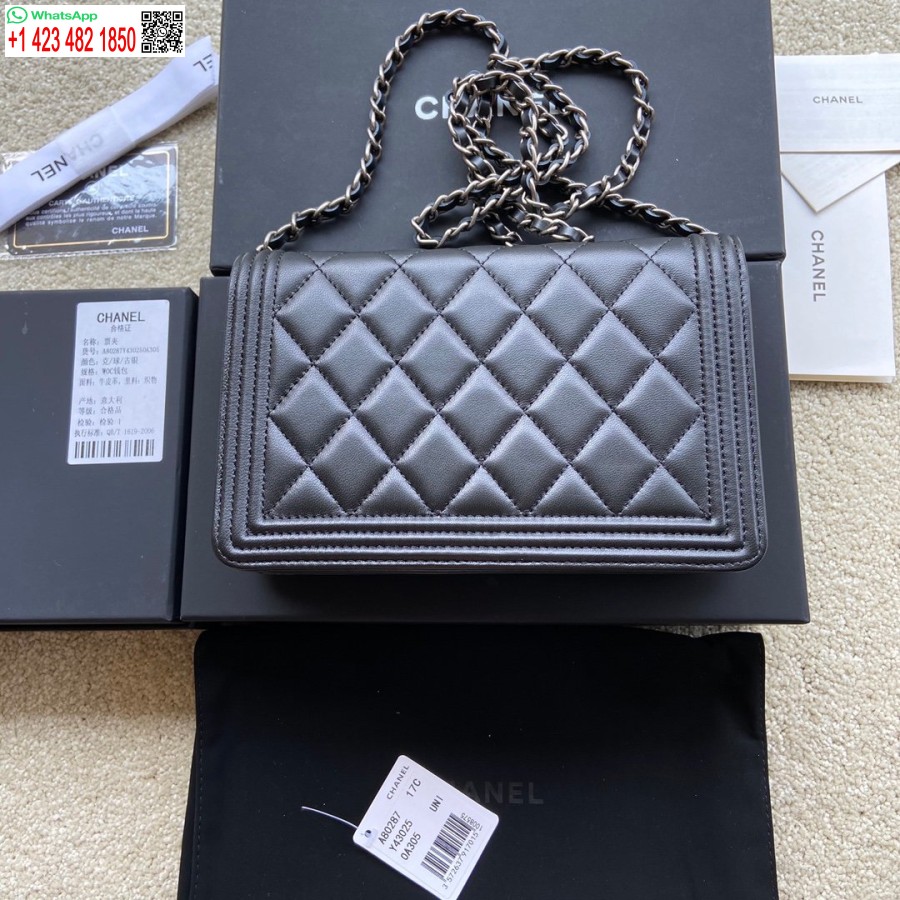 Replică Portofel De Modă Cu Lanț Chanel Geantă De Umăr Ieftină A80287