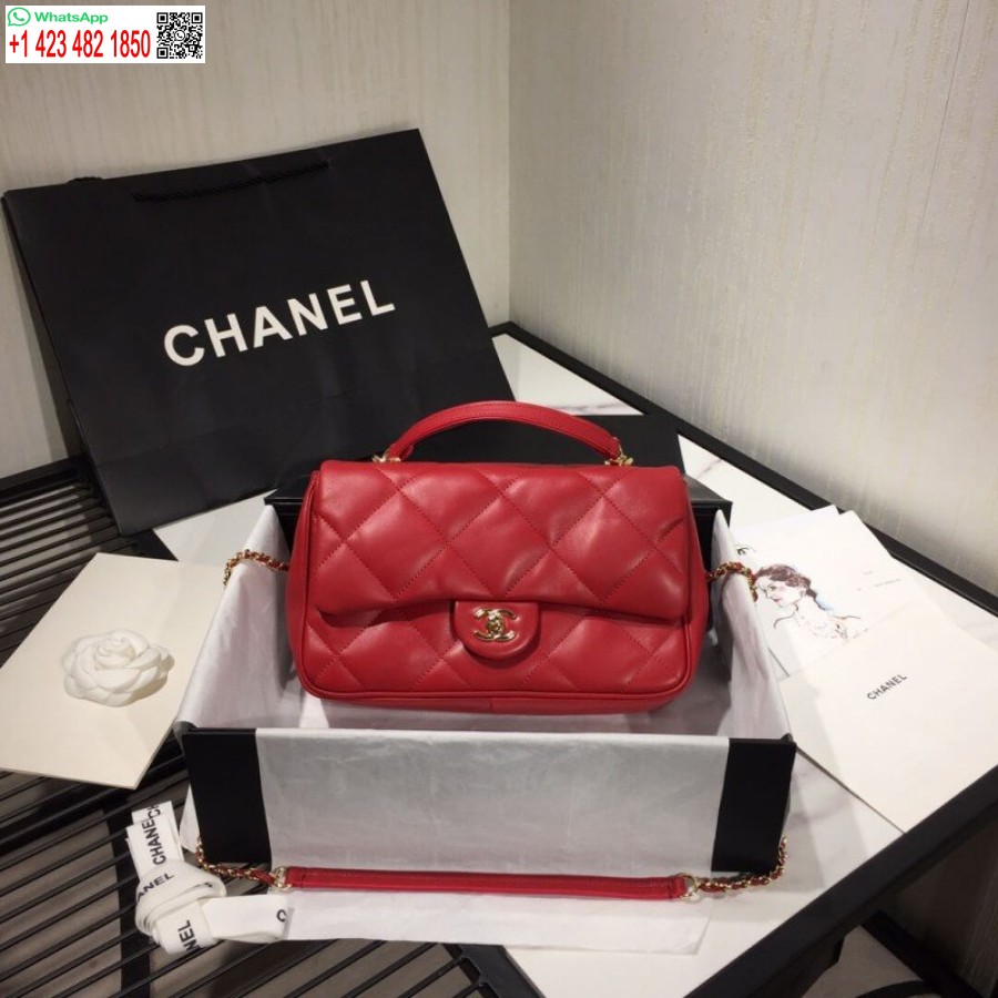 фалшива реплика на едро чанта с голям капак на Chanel с дръжка As1115