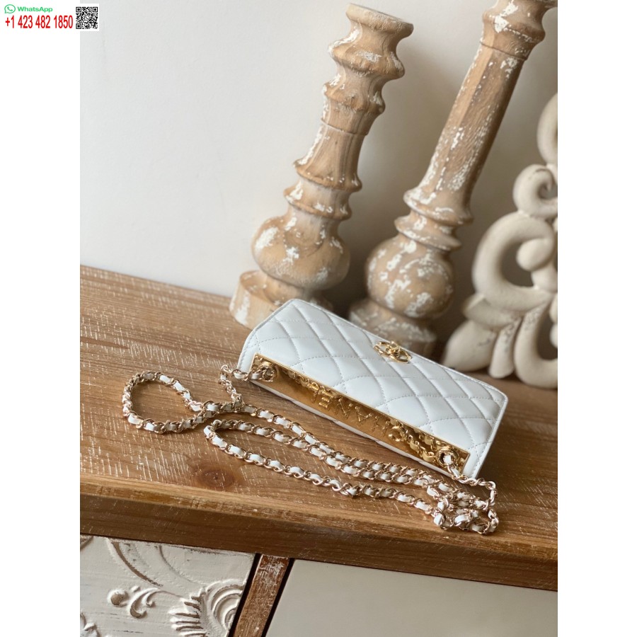 محفظة شانيل طبق الأصل عالية الجودة الأفضل على السلسلة البيضاء AP1450