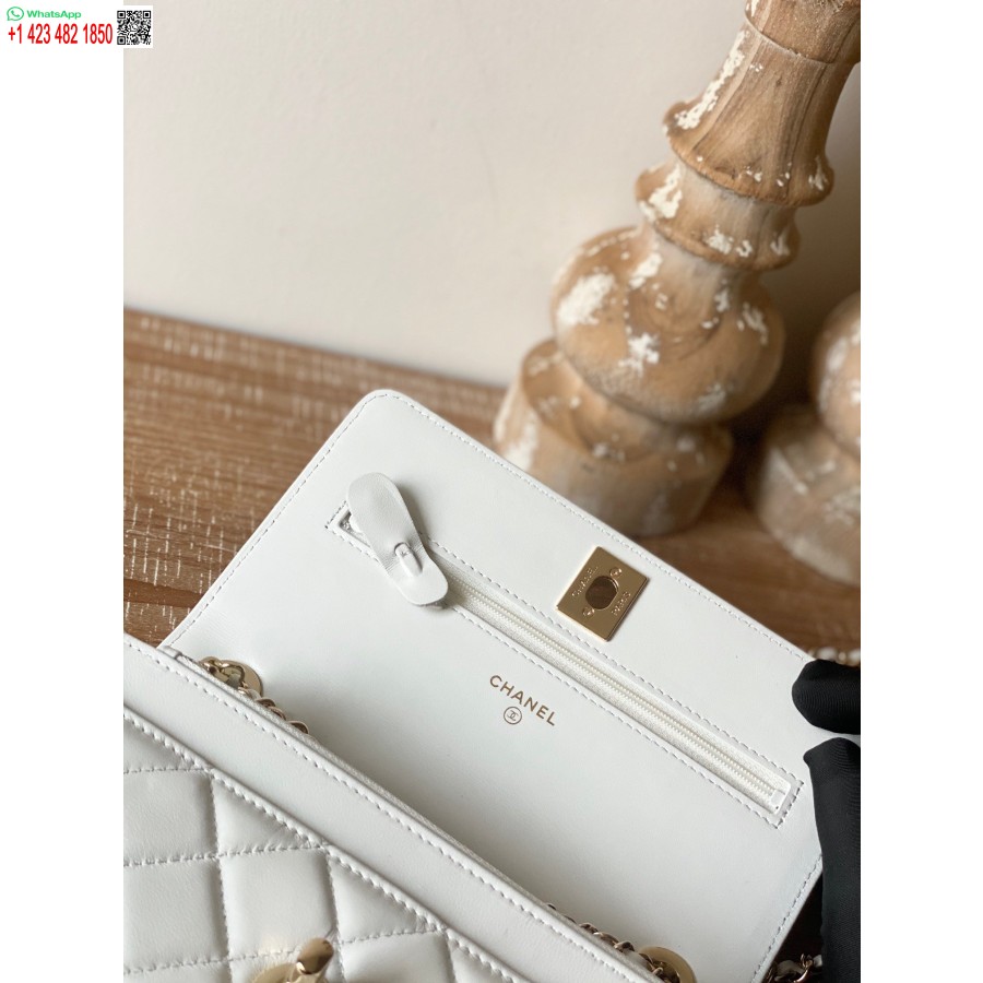 محفظة شانيل طبق الأصل عالية الجودة الأفضل على السلسلة البيضاء AP1450