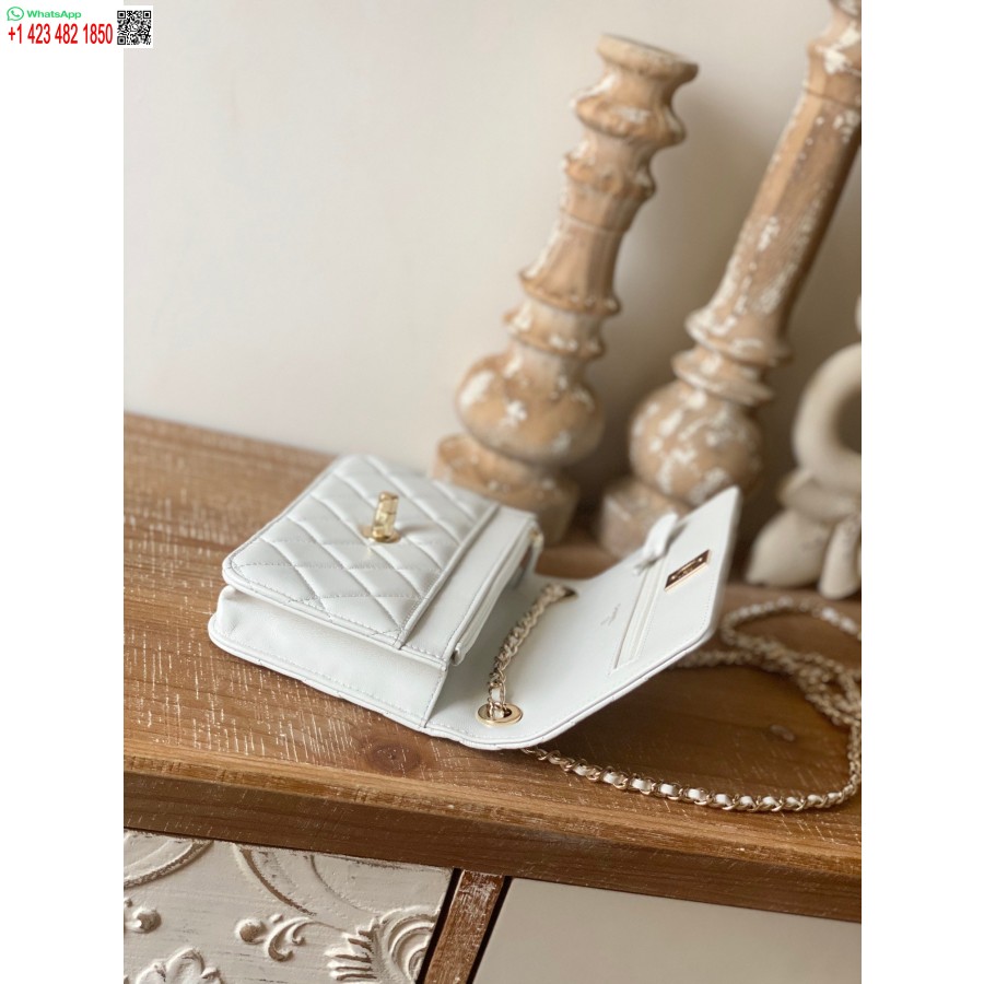 محفظة شانيل طبق الأصل عالية الجودة الأفضل على السلسلة البيضاء AP1450