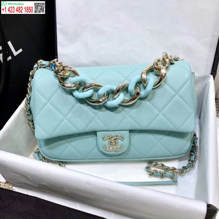 висококачествена реплика на чанта с капак на Chanel с голяма модна двуцветна верига As1353