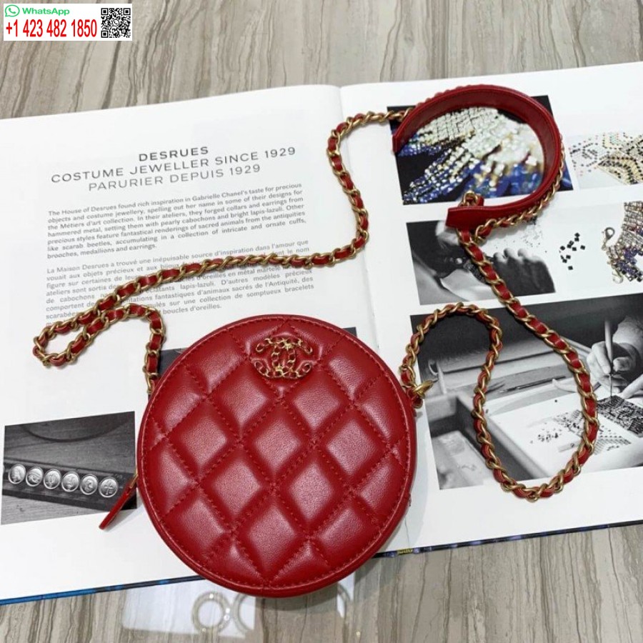 реплика Chanel 19 верига моден безкраен съединител с верижна копка 86063