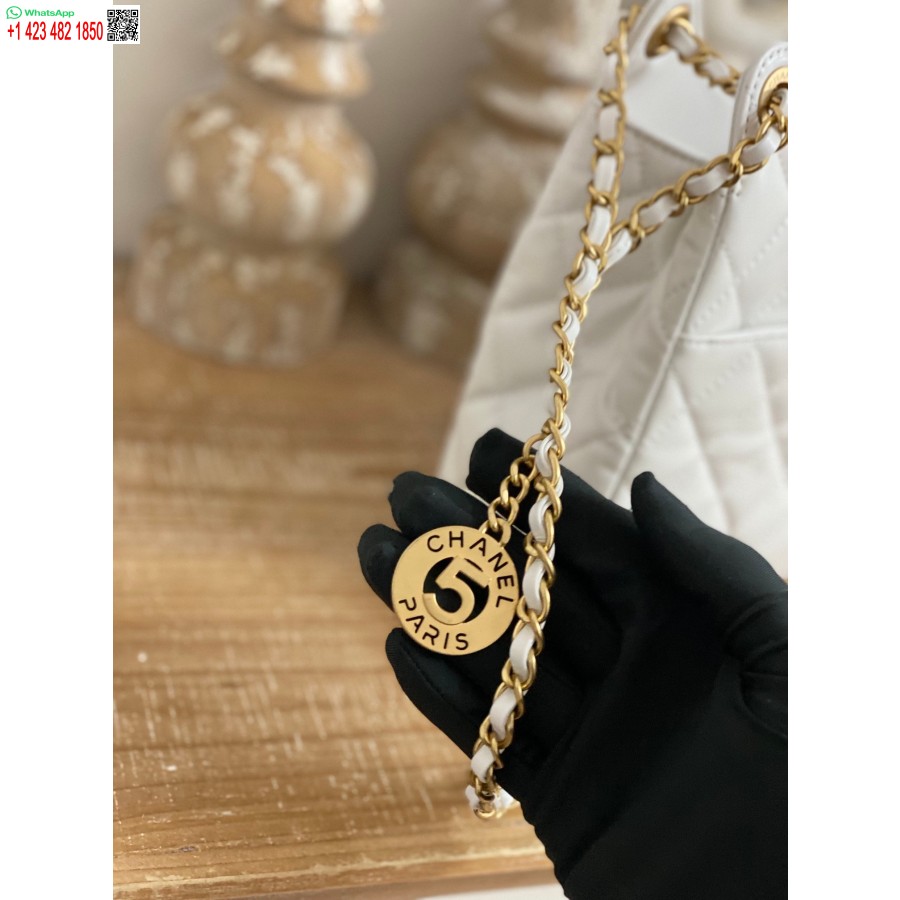 نسخة طبق الأصل شانيل CF ميني الفاخرة 3690 طبق الأصل الأبيض