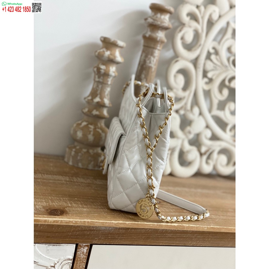 نسخة طبق الأصل شانيل CF ميني الفاخرة 3690 طبق الأصل الأبيض