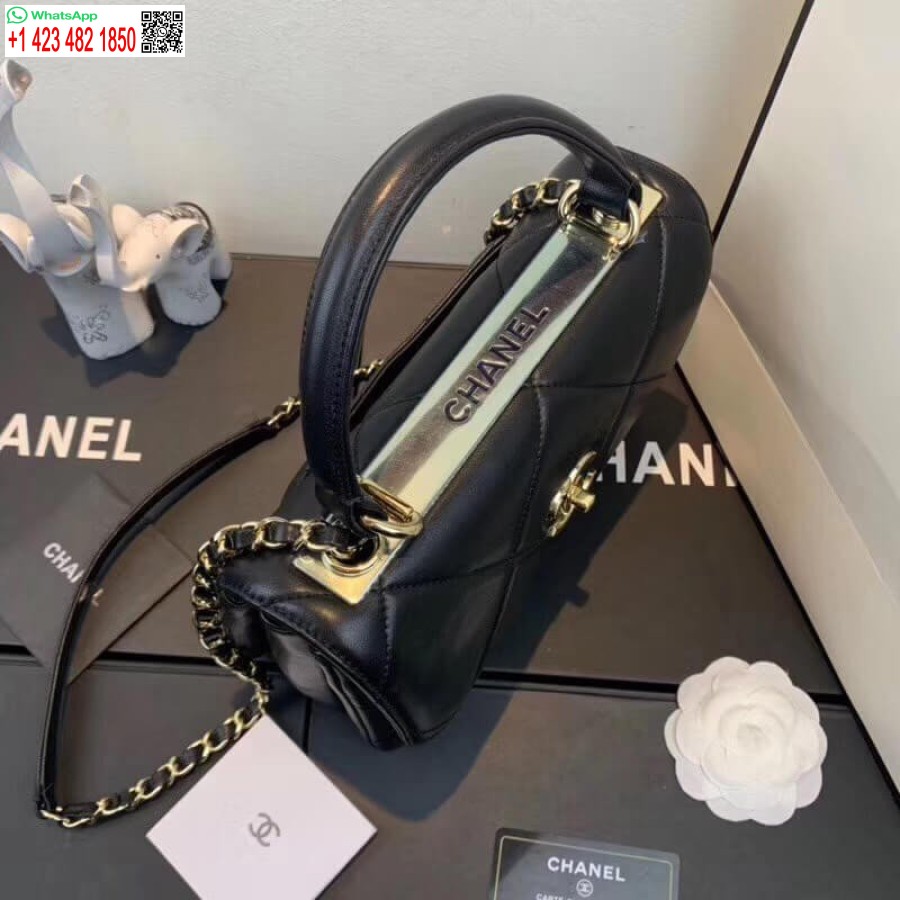 Replica 1: 1 Specchio Chanel Piccola Borsa Con Patta Migliore Con Manico Superiore A92236