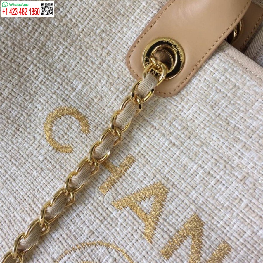 أفضل حقيبة تسوق متماثلة من الألياف المختلطة من شانيل A66942