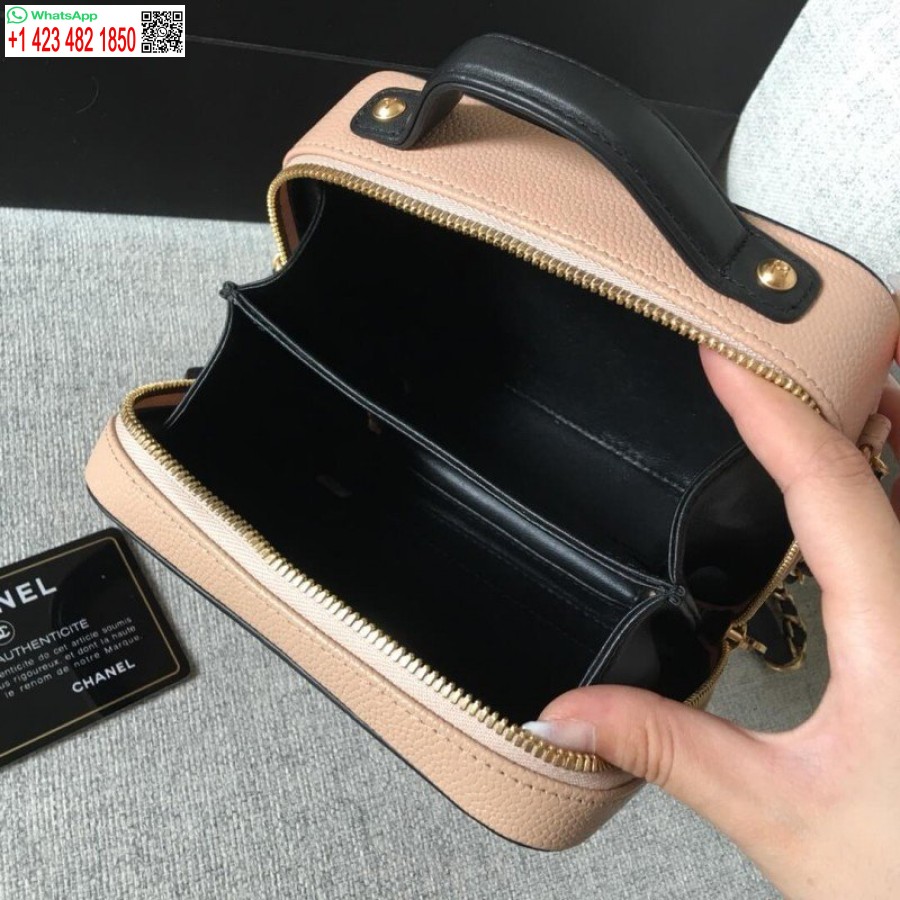 Vysoká Replika Chanel Prešívaný Kaviár Replika Malé Kozmetické Puzdro A93342