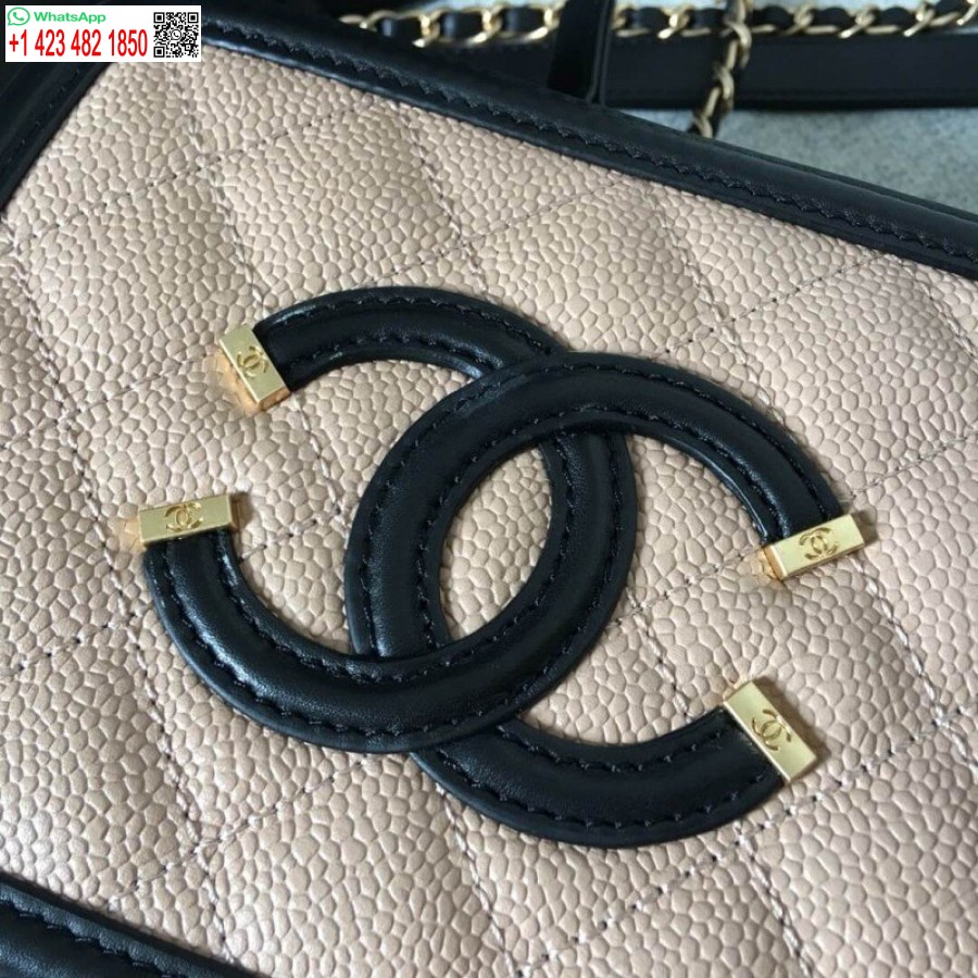 Vysoká Replika Chanel Prešívaný Kaviár Replika Malé Kozmetické Puzdro A93342