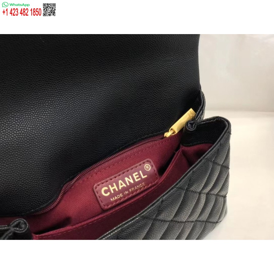 Royaume-Uni Réplique Chanel Inspiré Coco Poignée Noir 24 * 14 * 10cm A92990